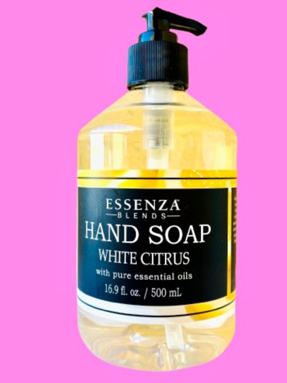 ESSENZA Blends Hand Soap WHITE CITRUS Pure Essential Oils 16.9 oz Pump Top new